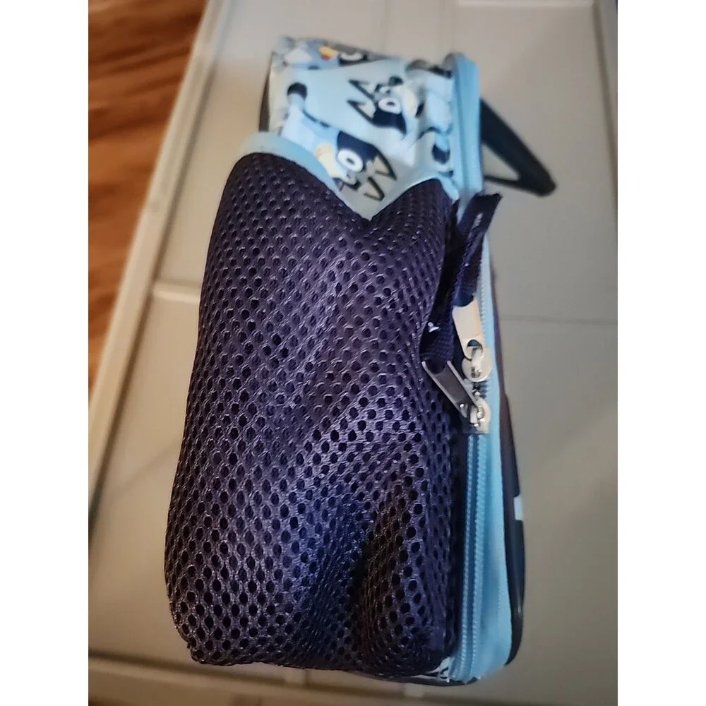 Bluey Insulated Kid’s Blue Lunch Bag with Mesh Pocket on Side NEW